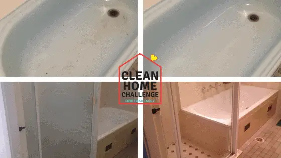 Before & After Miracle Bathtub Cleaner