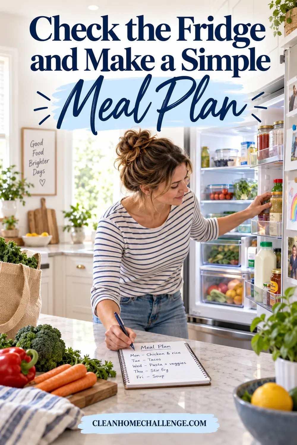 Check the Fridge and Make a Simple Meal Plan