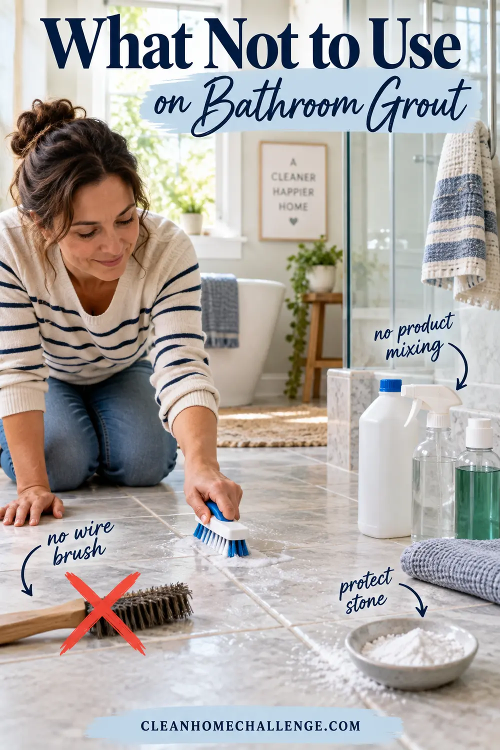What Not to Use on Bathroom Grout